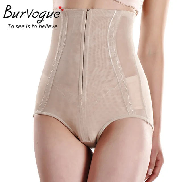 Burvogue Clip&Zip High Waist Butt Shaper Tummy Control Girdles Body