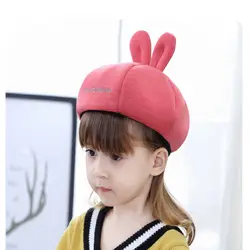Шерсть девушки мода берет шляпу уши кролика милые дети шляпа для девочек кашемировый берет детей художник шляпу французский художник Bean