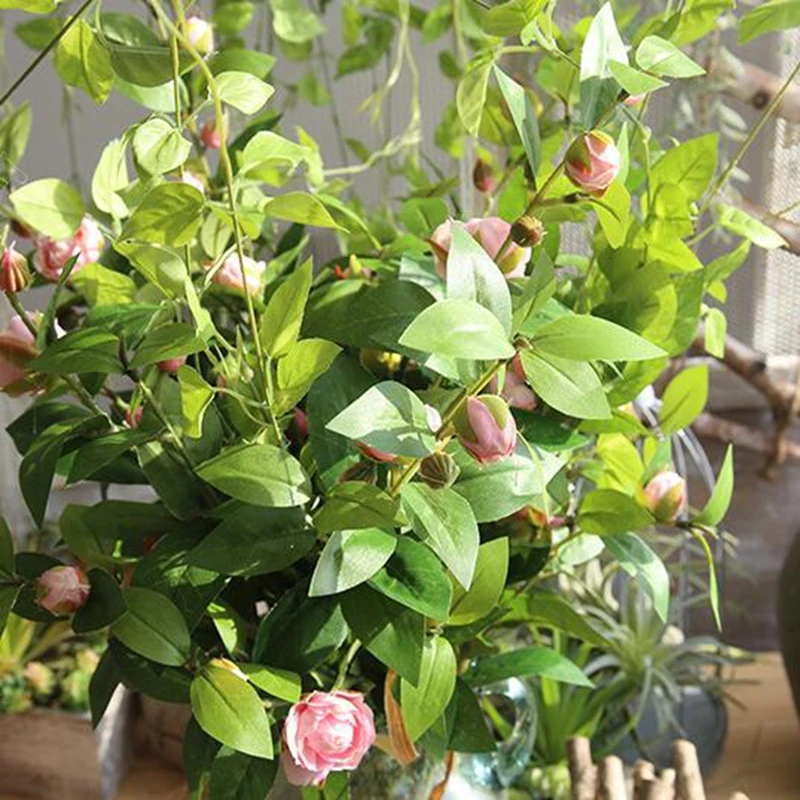 

Bunch of Artificial tea rose silk flower fake Camellia Hot selling Home Decoration Camellia Party Camellia Wedding Camellia