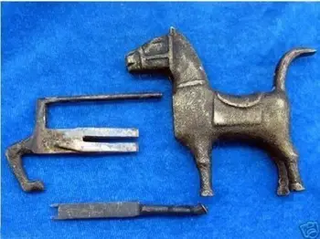 

China style Brass Carved Horse lock/key