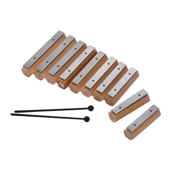 

10 Notes Xylophone Glockenspiel Disconnect-type Design Percussion Instrument for Musical Education Rhythm Training