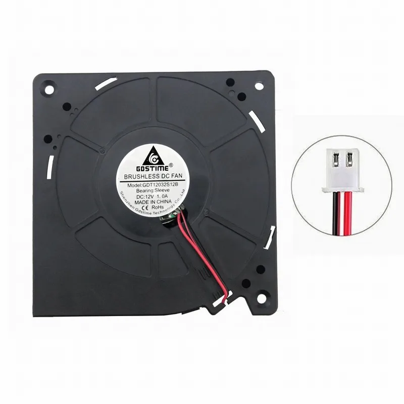 120mm X 32mm Brushless Blower Cooling Fan 12V 120x32mm Computer Big Airflow 2pin