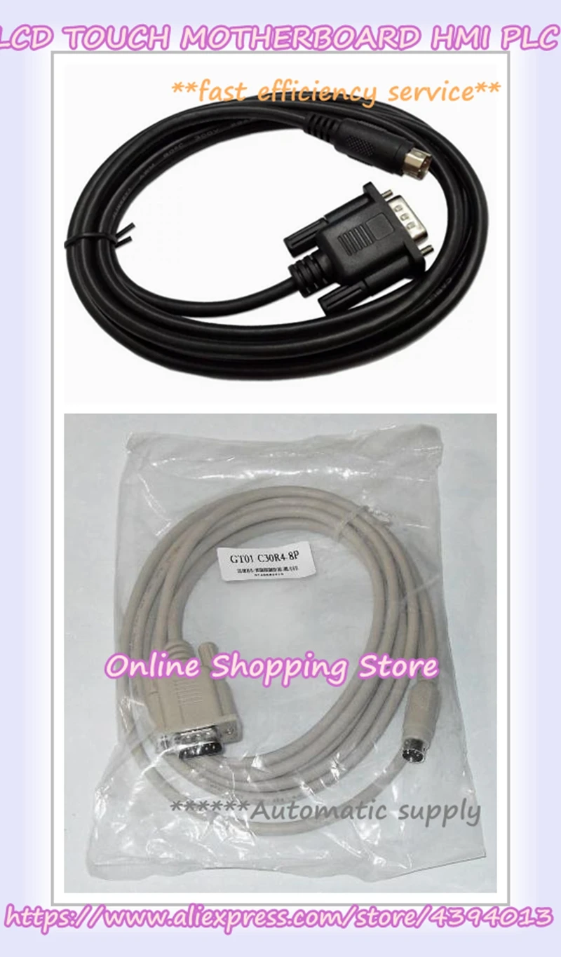GT01 C30R4-8P GT01-C30R4-8P программный кабель между GT11 GT15 GS2110 HMI для серии FX FX1S FX1n FX2n PLC C50R4 C100R4
