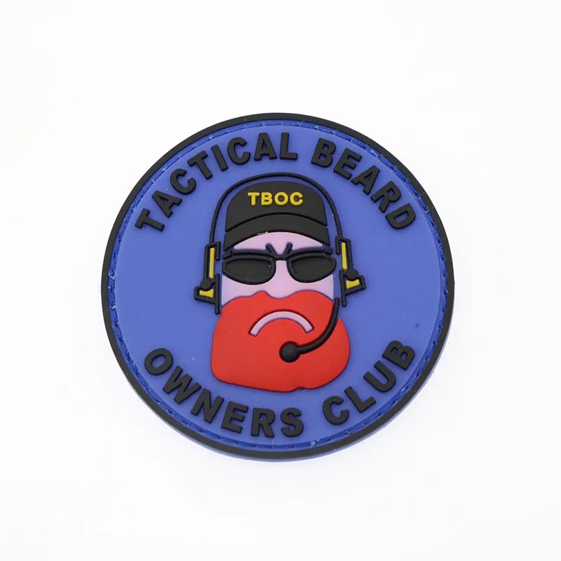 Новый наружный &quotШеврон Tactical Beard&quot Club Boss &quotэкологический ПВХ резиновый бандаж