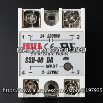 

Free Shipping Single-phase Solid State Relays SSR-40 DA 40A DC-controlled AC 24~380VAC