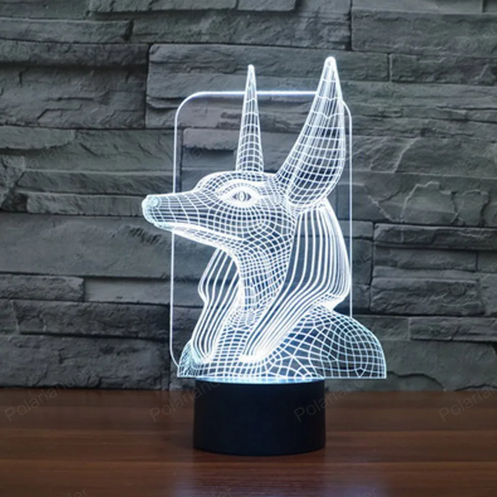 1pcs 7 Colors Changing LED Lamp 3D Lights Action Figure Kids Gift Toy3D