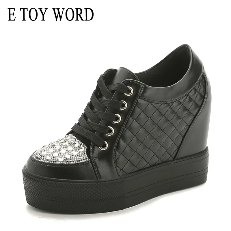 2018 Appartements forme Casual talons Noir Strass Pour Mot Plate Sneakers De Jouets Automne E Blanc Haute Noir Chaussures blanc Mode Femme Femmes qwtvTSx4