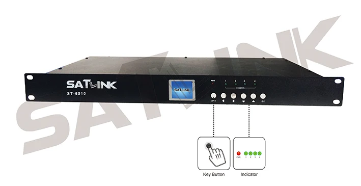 Бесплатный Satlink ST-6510 4 канала DVB-T модулятор 1080P MPEG4 1 частота до 4 каналов лучше, чем Satlink WS-7990