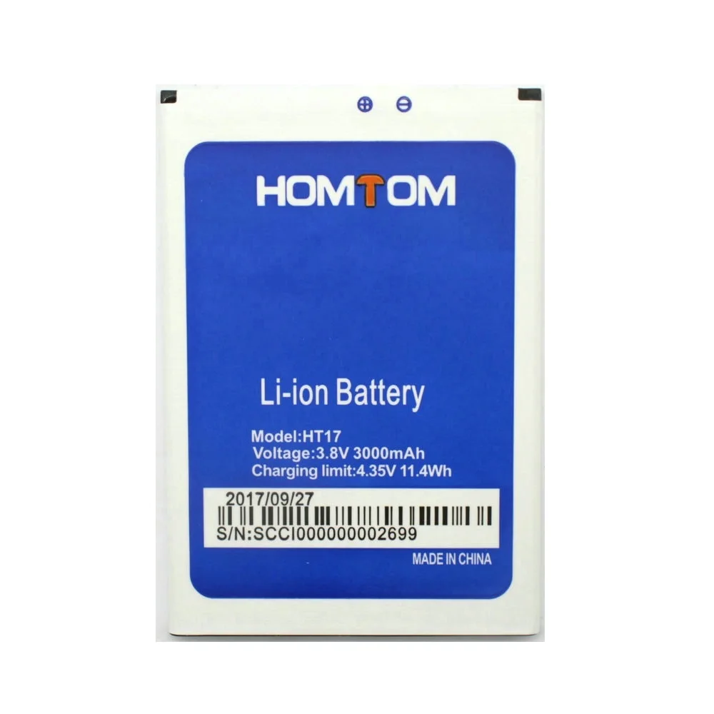 

2019 New Homtom HT17 Battery 3000mAh 100% Original For HOMTOM HT 17 Pro HT17-Pro Smart Phone Bateria Batterie Baterij In Stock