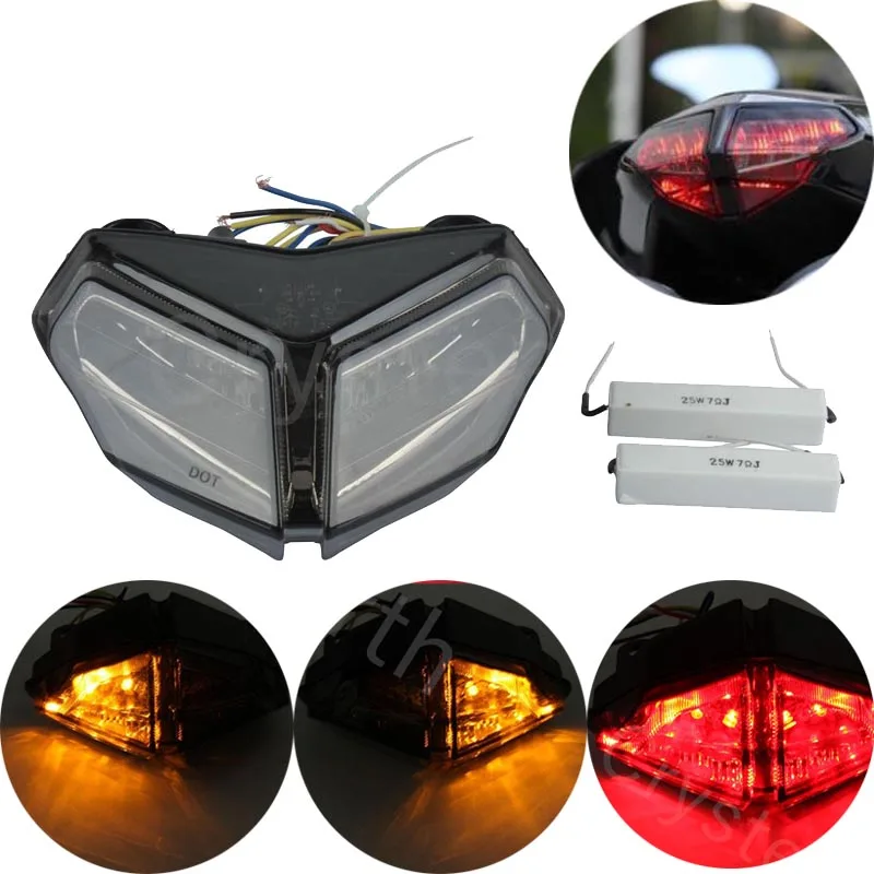 

Motorcycle SmokeLED Integrated Taillight Brake Tail Light Turn Signals For Ducati 848 08-12 1098/1098R/1098S 07 08 09 10 11 12