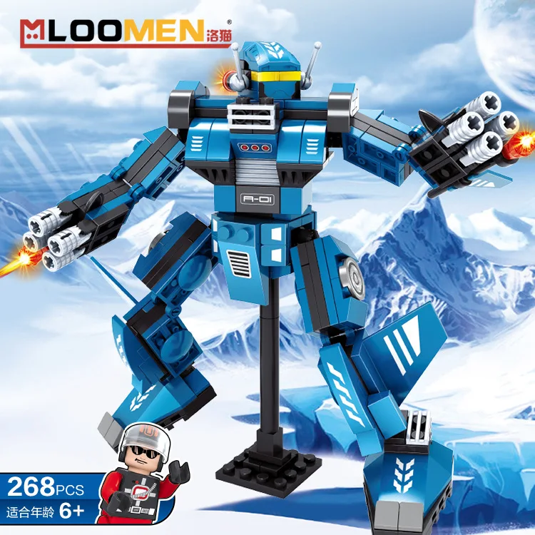 

MLOOMEN Children Blocks Toys Space Robot Series Blocks Toys Assembled Model Building Kits Educational DIY Toys for Kids