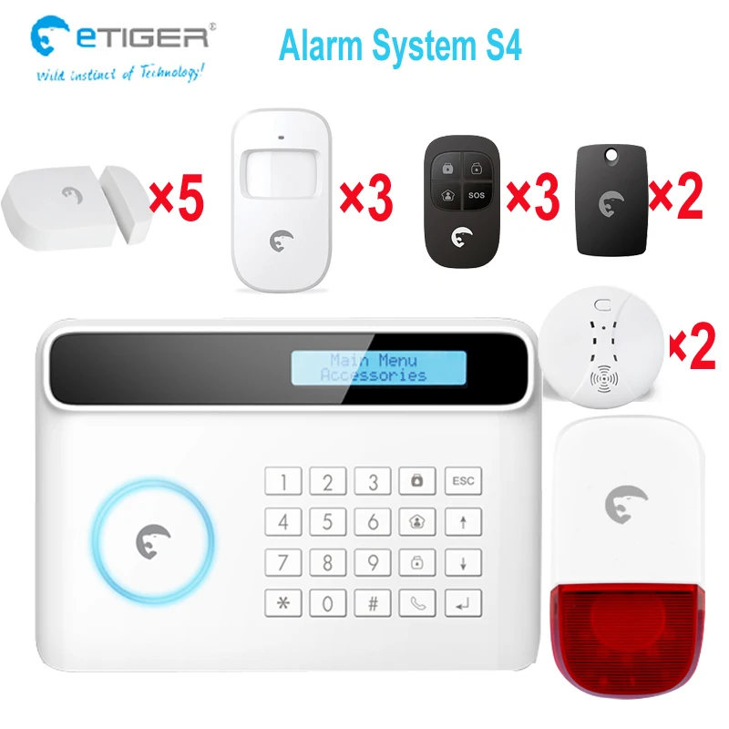 Buy Smoke fire detector security wireless gsm alarm system sim card call SMS