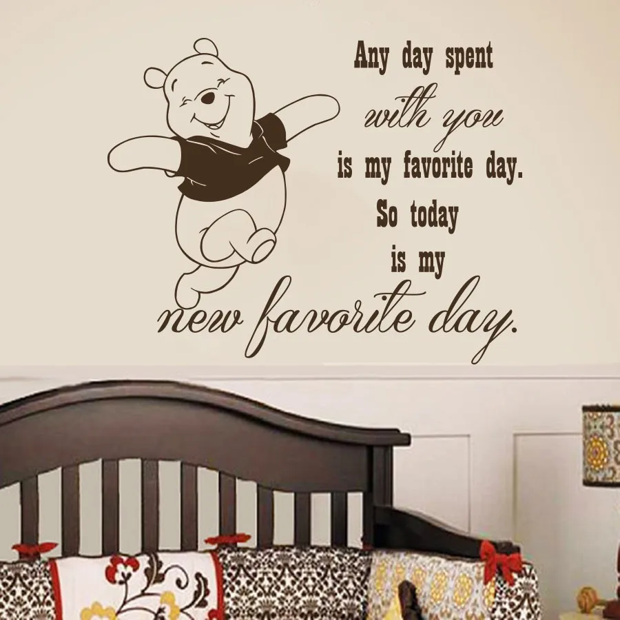 Winnie the Pooh Wandtattoo Zitat Jeden Tag Verbrachte Mit Sie ist Subject aeProducttSubject