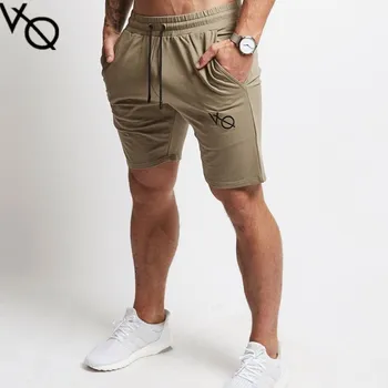 

Mens Cotton Shorts Calf-Length Gyms Fitness Bodybuilding Casual Joggers Workout Brand Sporting Short Pants Casual Sport