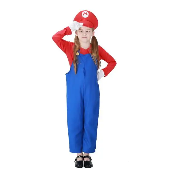 FXZ 2018 Новые костюмы на Хэллоуин для девочек Mario Louis братья могут носить дети