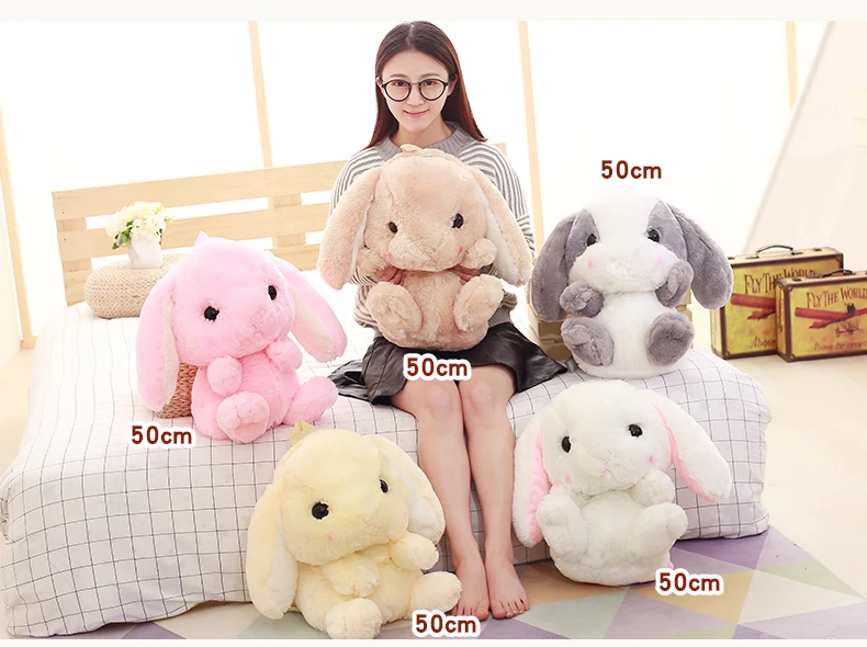Bolsa de Ombro Brinquedo de Pelúcia Presente do Estudante Japonês Kawaii Bonito Coelho Mochila Bookbag Triver Menina Namorada Crianças 2 Mochilas de pelúcia