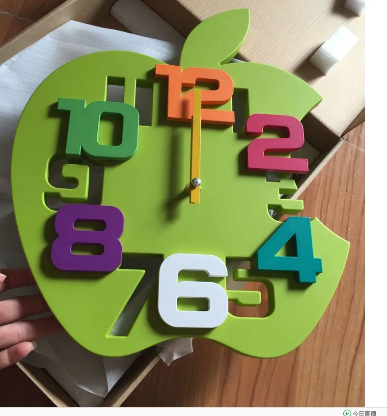 Buy 2017 children wall clock fashion 3D three dimensional digital wall clock