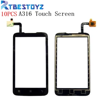 

RTBESTOYZ 10PCS For Lenovo A316 316 New Black Touch Screen Digitizer Panel Sensor Lens Glass Replacement Free Shipping