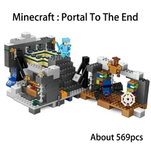 LELE Portal to the end My world Minecraft Minifigures Building Blocks Bricks Toys For Children Gift 8star