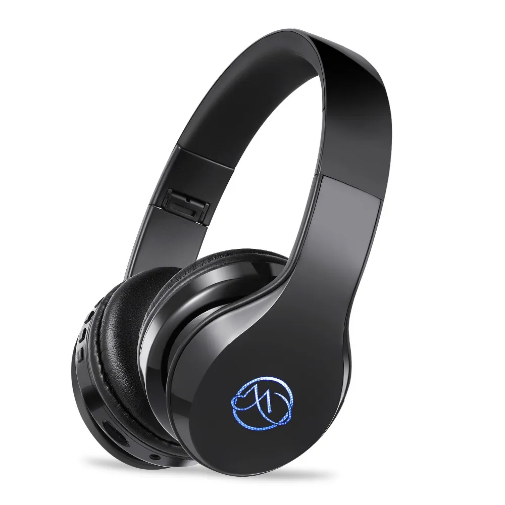 

Glowable Wireless + Wired Bluetooth 4.2 Card Headphones Subwoofer Stereo Music Headset Sports Running Earphone With Mic