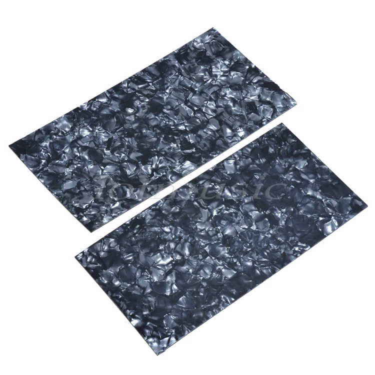

2Pcs Guitar Head Veneer Shell Gray Cellolulid Pearl Inlay For Luthier