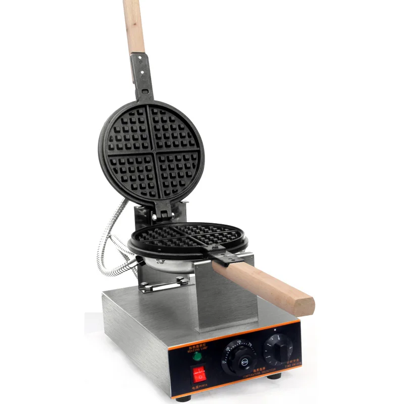 

Electric Waffle Maker Commercial Egg Waffle Maker Machine Double-sided Heating Sandwich Maker Single Head Rotation Waffle Iron