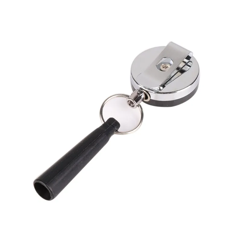 

1pc Mini Retractable Stainless Steel Silicone ABS Anti Lost Rope Key Ring Chain Belt Clip FOR Pen Pencil Holder