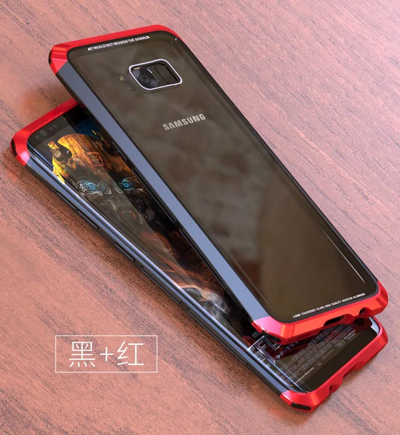 LUPHIE чехол для samsung Galaxy S8 S9 Plus чехол для телефона металлический ПК Бампер прозрачная стеклянная задняя крышка для samsung S9 S8 Plus Coque