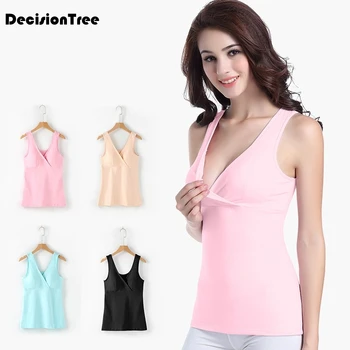 

2019 new modal maternity nursing tank top maternity clothes nurse nursing camisole t shirts dresses breastfeeding tops feedin