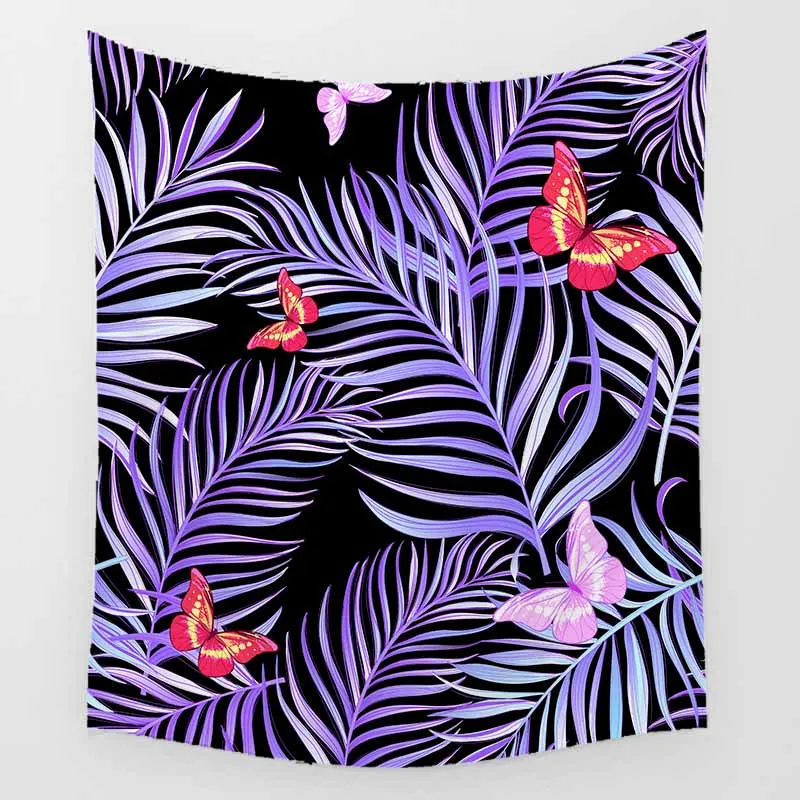 Единорог тропические растения гобелены, йога Фламинго настенный декоративный домашний, мебельно-декоративная ткань большой