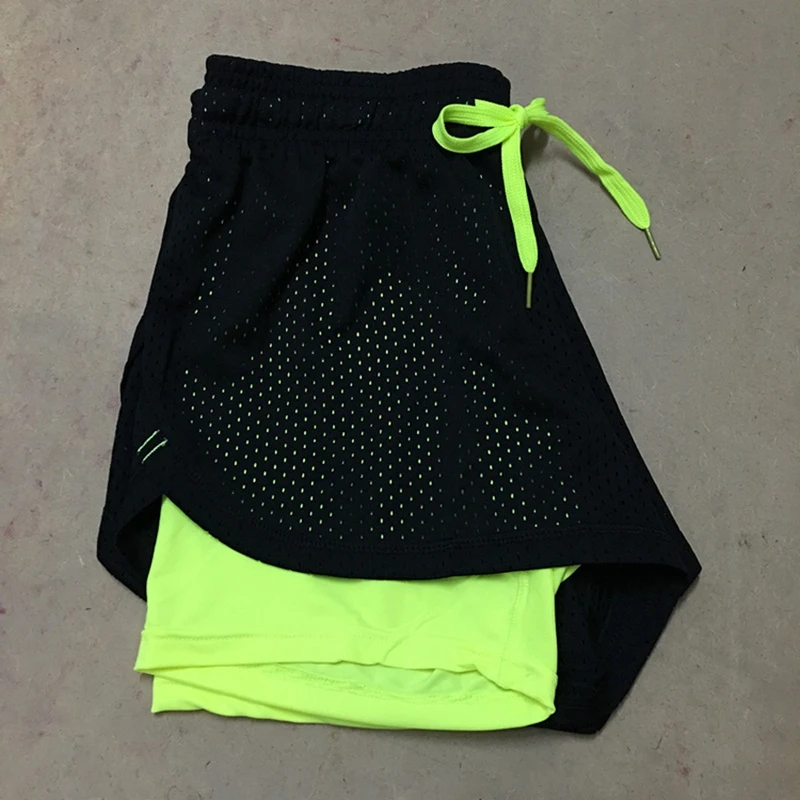 Женские свободные спортивные шорты для йоги с регулируемой талией, шорты для фитнеса и бега