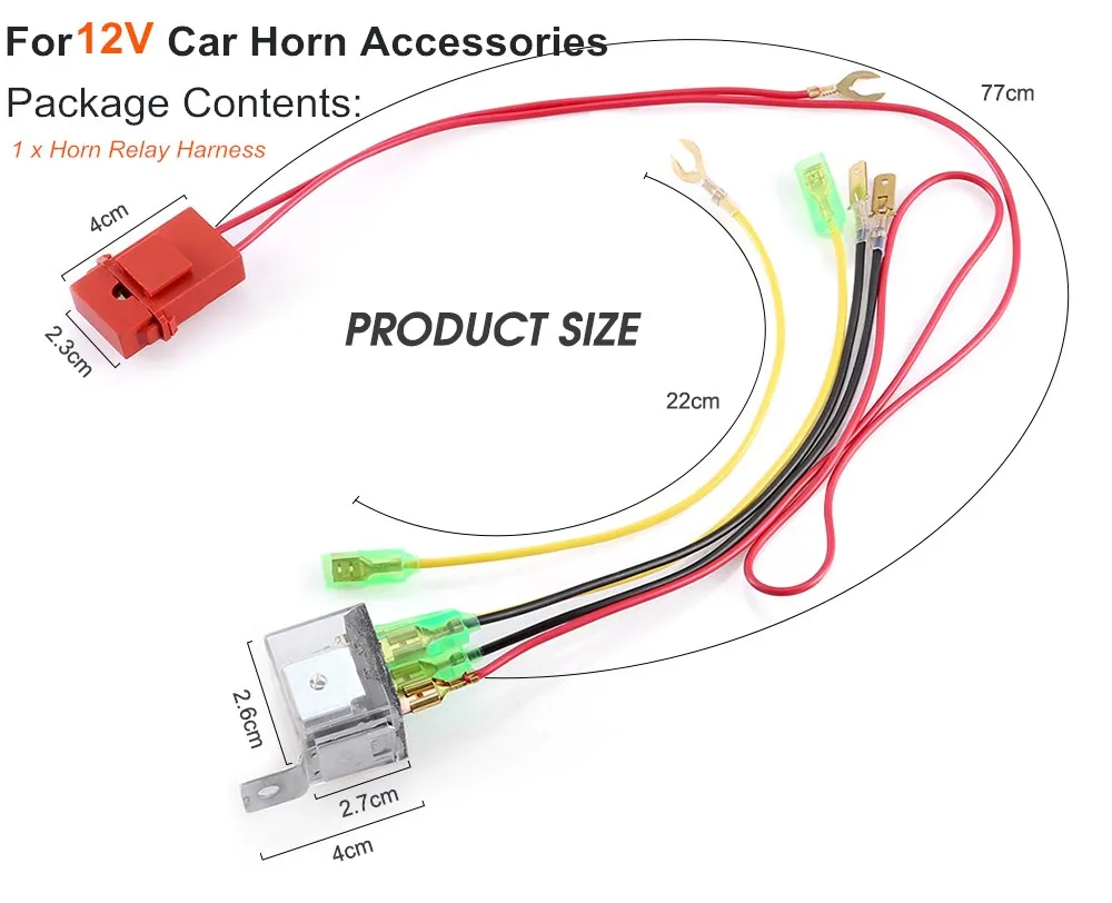 12 V/24 V 180 Герц Универсальный Автомобильный клаксон 17 дюймов 150DB громкий один трубы компрессор для грузовых автомобилей с реле - Цвет: Relay Harness 12V