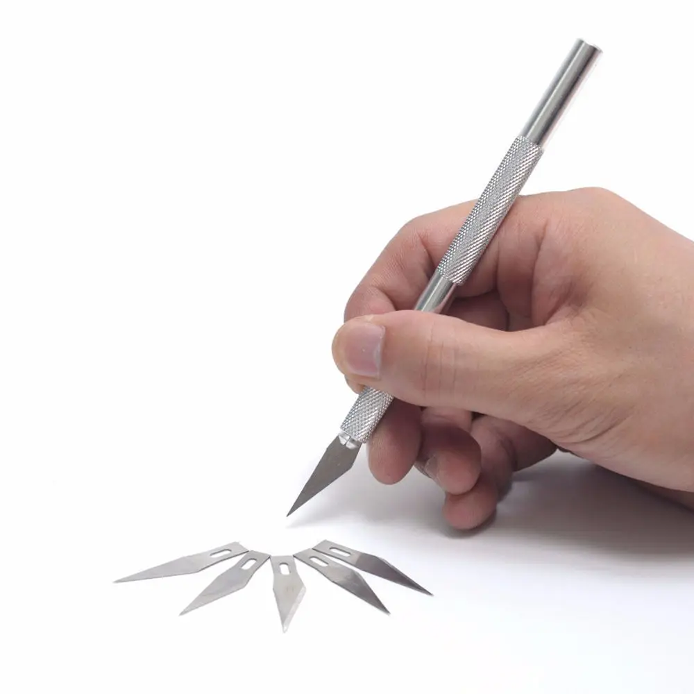 Алюминиевый резной нож с 5 сменными лезвиями для резки бумаги Timberline Draw Art Phone инструмент для ремонта ноутбука