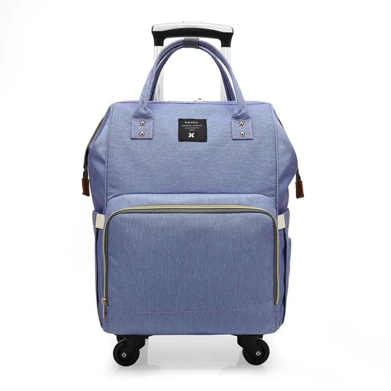 Korean Trolley Case Style Lever Wheel Mummy Travel Bags With Password Lock Baby Outdoor Play Package Manufacturers Wholesale02