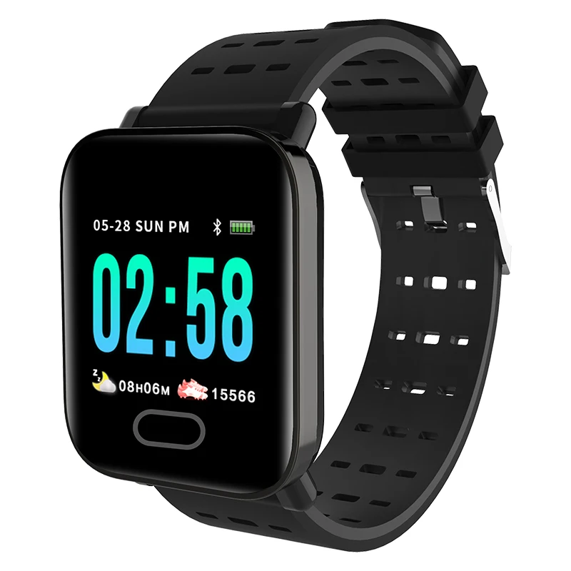 

A6 Smart Watch Heart Rate Monitor Sport Fitness Tracker Blood Pressure Call Reminder Men Watch for iOS Android Gift