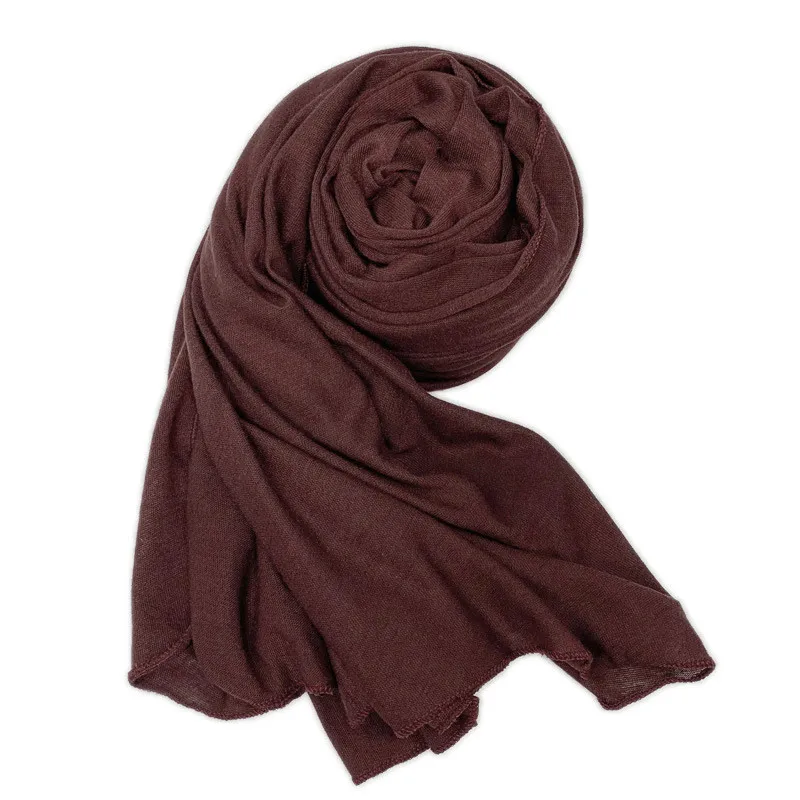 women plain bubble cotton jersey scarf Head hijab wrap solid color headband shawls foulard femme muslim hijabs store - Цвет: 14