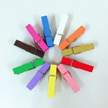 

10pcs Fresh Colored Wooden Mini Clip Album Calendar DIY Craft Decor Bookmark Room Decoration Stationery School Office Supply