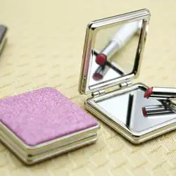 Мини карманное косметическое зеркало для макияжа квадратное двухстороннее лупа инструмент для красоты