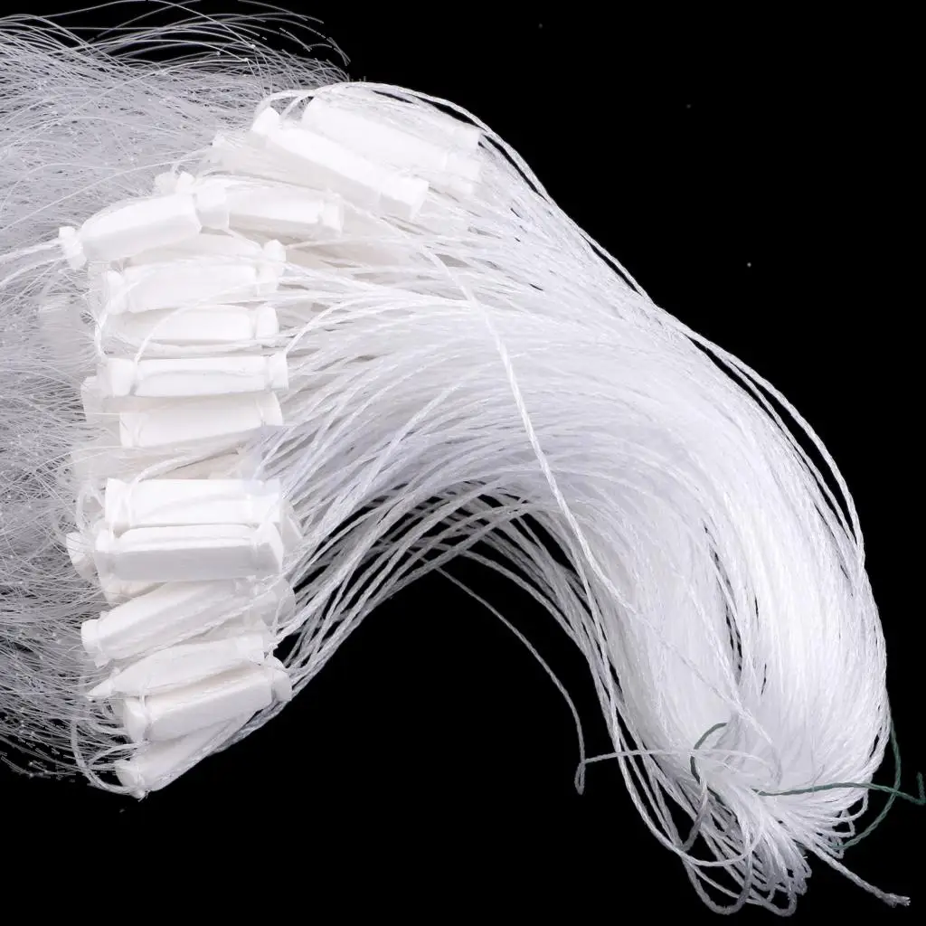 50m 3 Layer Fishing Fish Mesh Trap Nylon Clear Monofilament Fishing Gill Net 2-5cm Mesh Hole Sinking Casting Net
