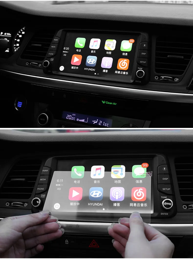 Lsrtw2017 Автомобильный gps навигационный экран против царапин защитная закаленная пленка для hyundai tucson