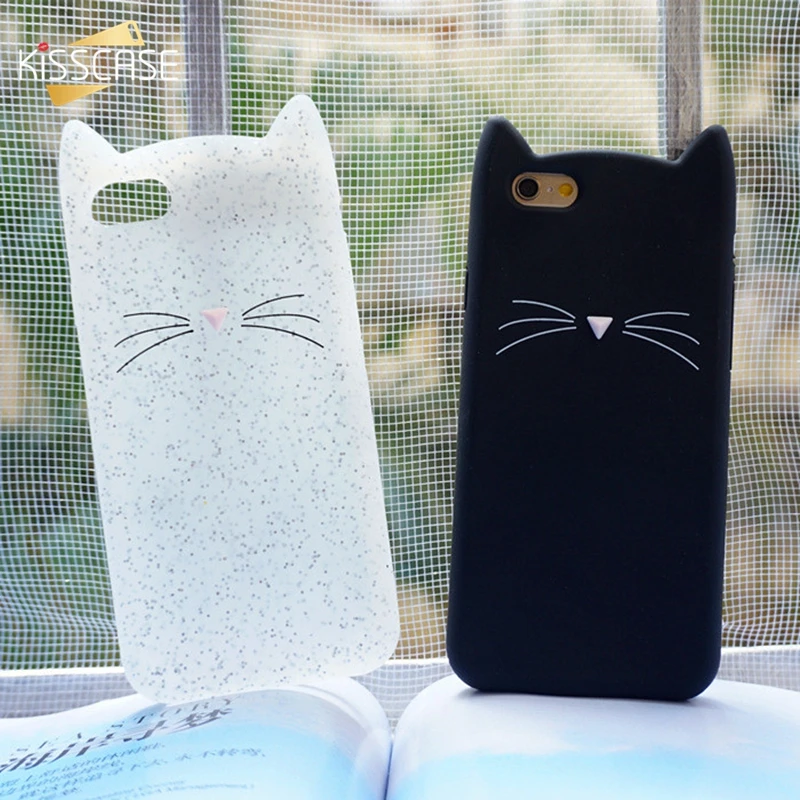 

KISSCASE Cute Cat Style Case For iPhone 5 5S 6 6s 7 8 Plus Cat Patterned Case For iPhone 5 5S SE 6 7 8 Phone Cover Coque Capinha