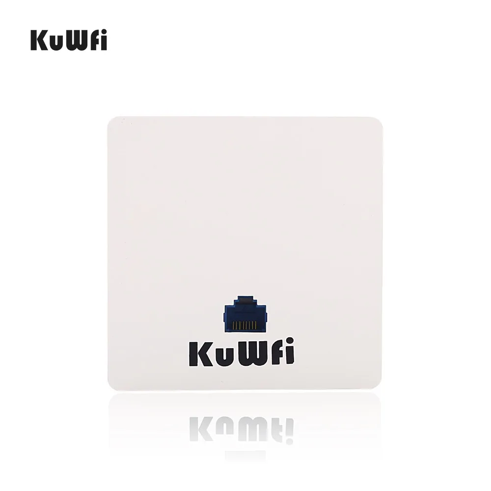 

KuWFi 300Mbps Wireless Wifi Router Indoor In-wall POE AP Router for Hotel/Dormitory/Hospital/Villa Support 20users