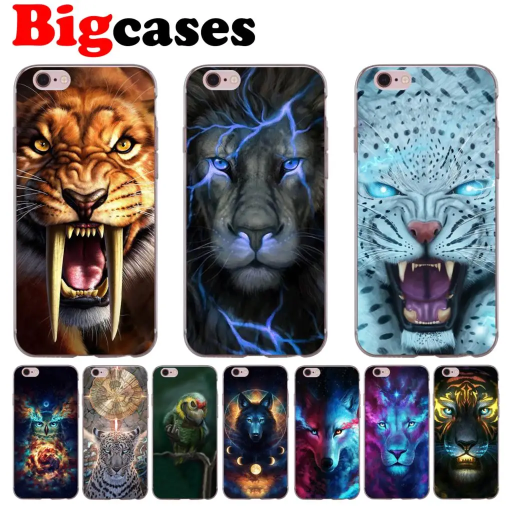 Для iphone XS Max XR X 8 7 6 6S Plus 5 5S SE 5C 4S 4 чехол мягкий TPU силиконовый Fundas с животным принтом