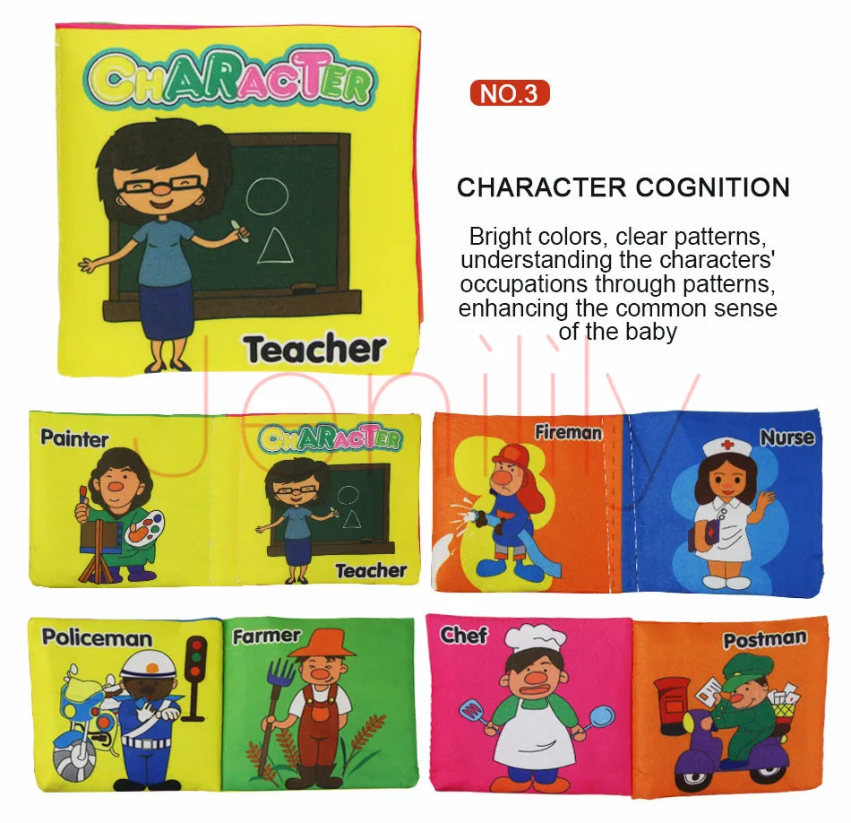 Livros de Pano Livro do Bebê Desenvolvimento da Inteligência Chocalho do Bebê Brinquedos para as Crianças Livros Infantis Macio Infantil Brinquedos Educativos 6 Pçs - Set 11 Online shopping