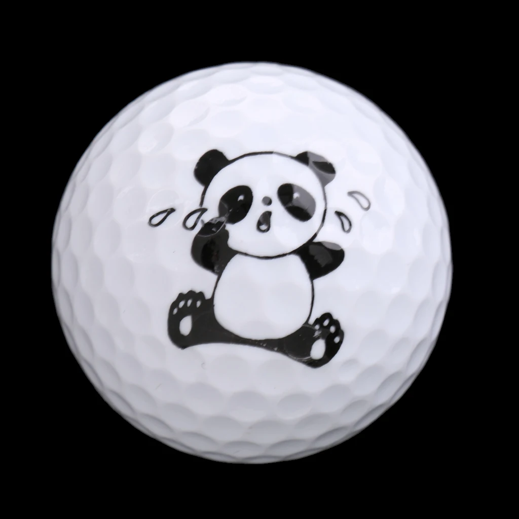 Golf Driving Range Practice Ball Cute Panda Printed Golf Ball Elastic Lightweight Flexible Golf Accessories Ball