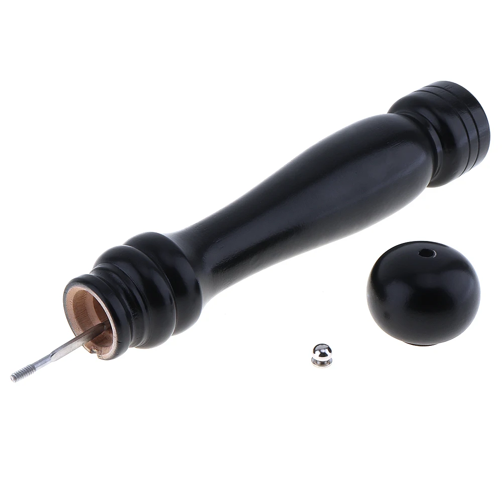 5/10/12 Inch Wooden Salt Pepper Grinder Spice Mills Hand Movement Wood Pepper Mill with Ceramic Grinding Cord for Kitchen