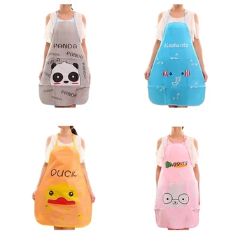 

Top selling 1pcs Cartoon animal PVC Waterproof A pron Kitchen Restaurant Cooking Bib A prons 70*50cm