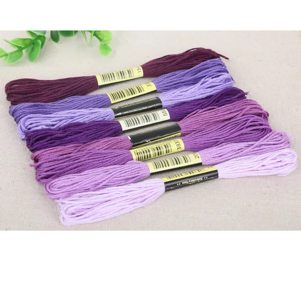 8pcs/Set Similar DMC Threads Cross Stitch Floss Cotton 8 meters Embroidery Thread Floss Sewing Skeins Craft Knitting 8