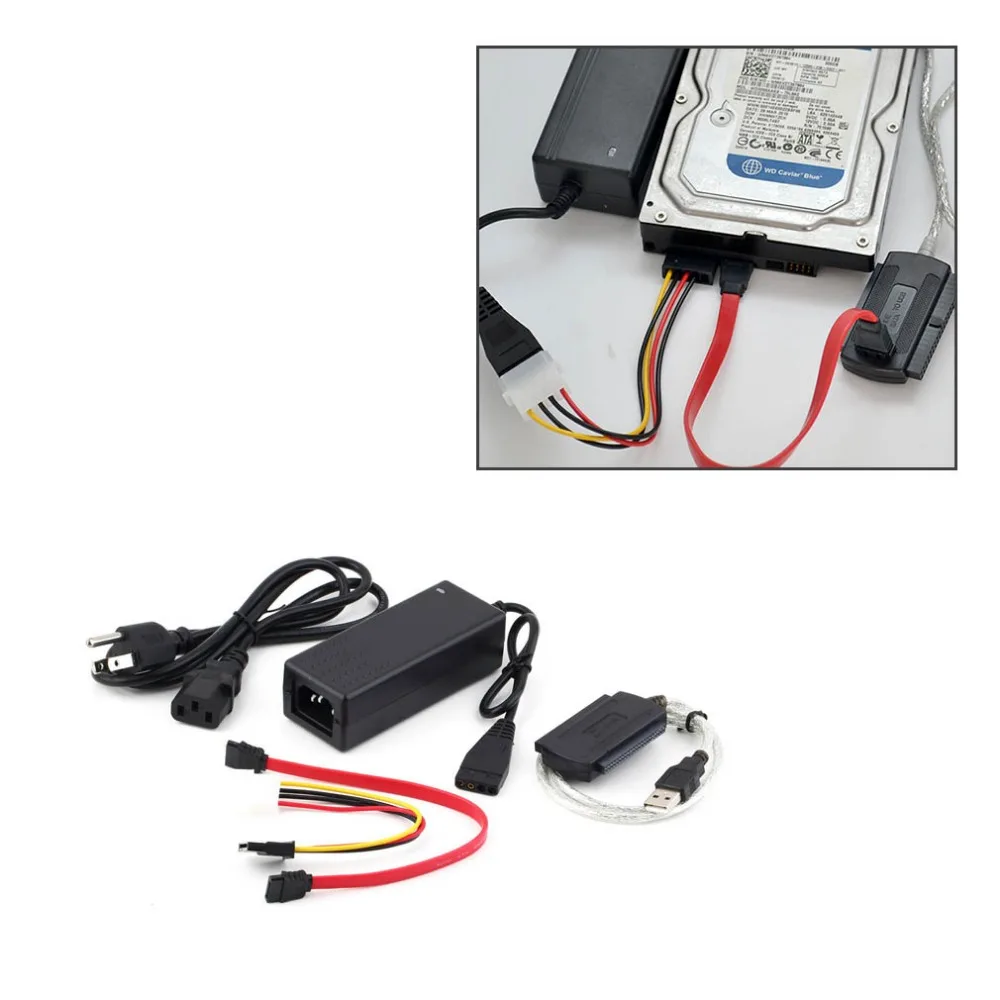 

USB 2.0 to IDE SATA S-ATA 2.5 3.5 HD HDD Hard Drive Adapter Converter Cable Drop Shipping