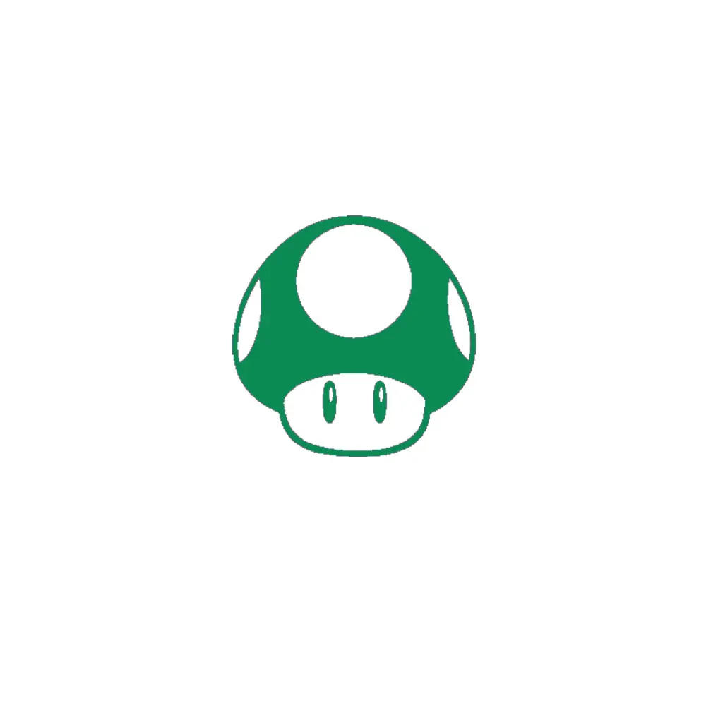 5             24cm15cm Mario Up Mushroom  Sticker Vinyl Bumper Stickers For Car Truck Window Tool Boxes Wall Laptop Notebook Car Sticker Decals